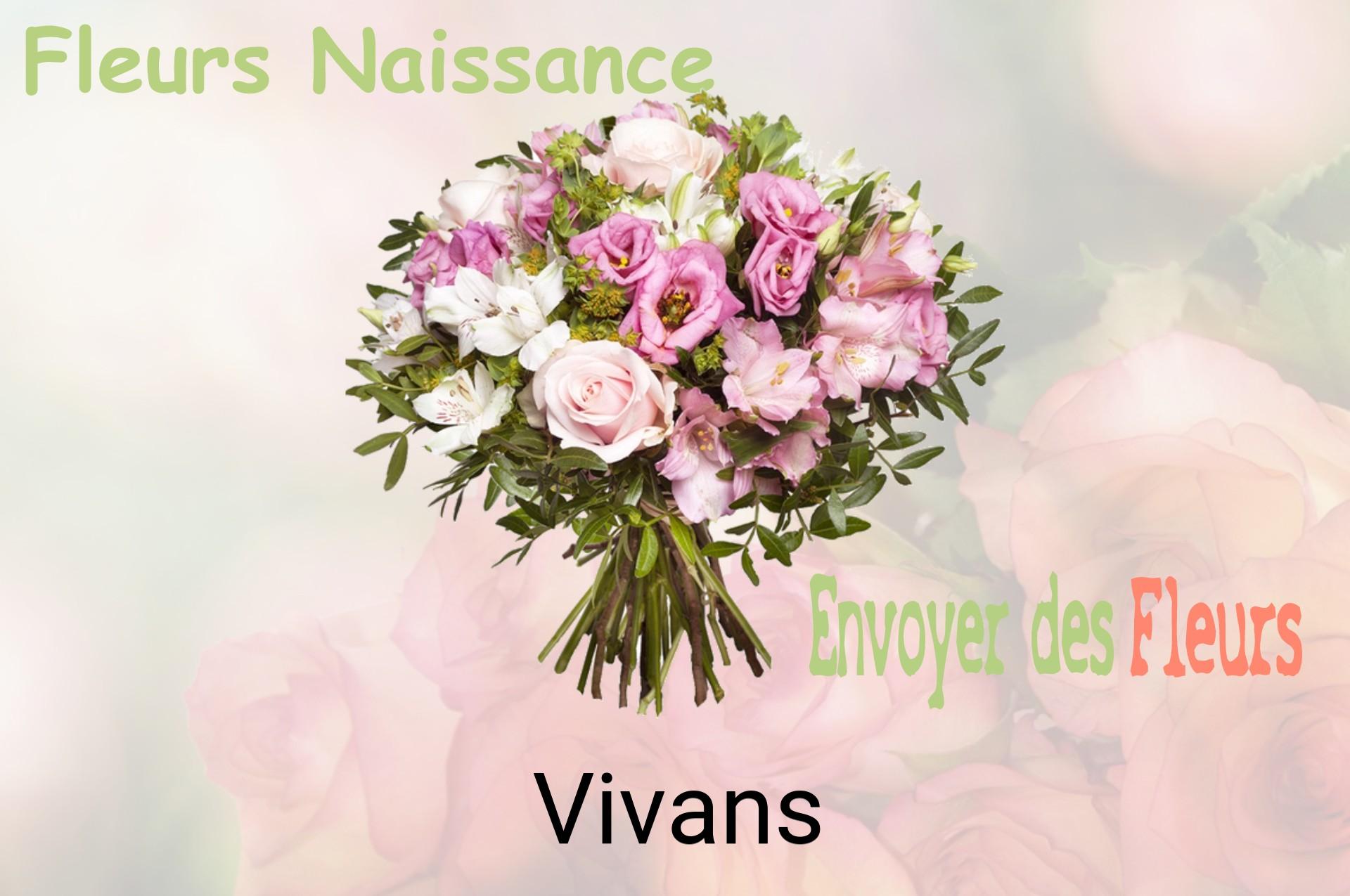 Bouquet de fleurs de naissance livré à Vivans